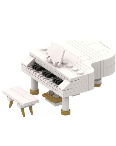 Grand Piano Brick Set, White