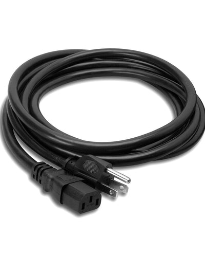 Hosa 8' Power Cord IEC C13 NEMA 5-15P 14 G