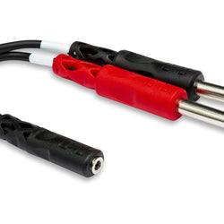 Hosa stereo break out Y Cable 3.5MM F - 2 1/4" M