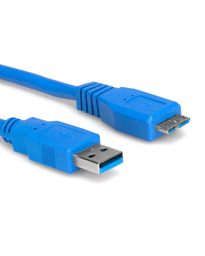 Hosa 10 Ft SuperSpeed USB 3.0 Cable Type A to Micro-B