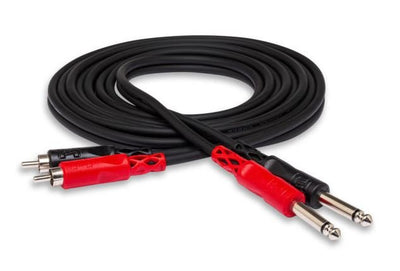 Hosa Dual 1/4 in TS to Dual RCA -2M