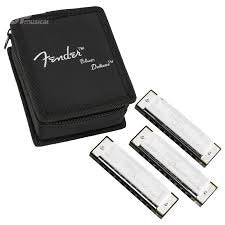Fender Blues Deluxe Harmonica Pack of 3 with Case