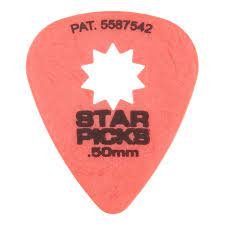 Everly Star Picks .50mm Red 12 PK