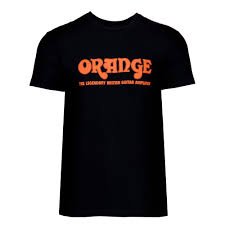 Orange T-shirt Medium Classic Logo Black