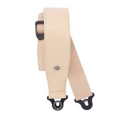 D'addario Locking Comfort Leather Guitar Strap 2.5" Tan