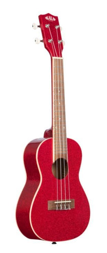Kala Sparkle Concert Uke - Ritzy Red