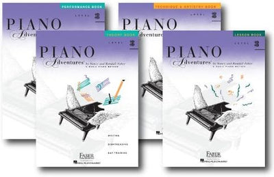 Faber Piano Adventures Level 3B Bundle Includes Lesson Theory Performance Technique