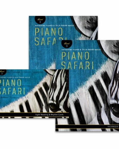 Piano Safari L3 Pack: Repertoire 3 Technique 3 and Sight Reading & Rhythm Cards 3