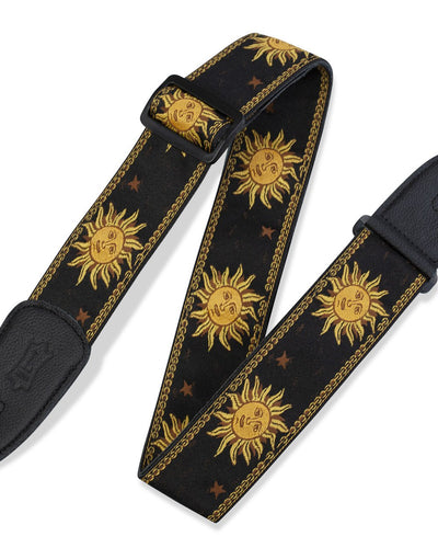 Levy's 2" Sun Jacquard w/ Leather Ends Strap