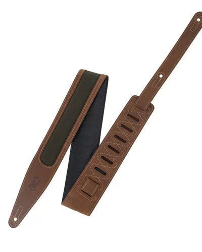 Levy's Guitar Strap Crazy Horse Green Canvas Window