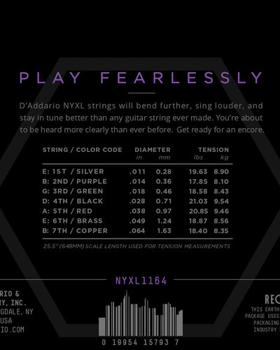 D'Addario NYXL 7 String 11-64