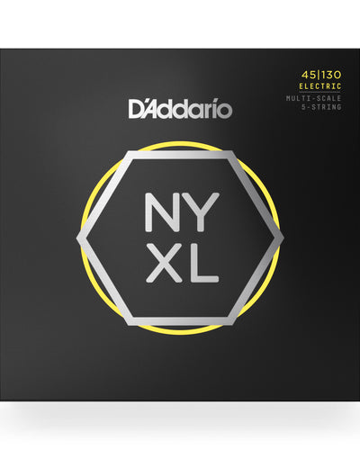 D'Addario 45-130 Regular Light 5-String Multiscale NYXL Bass Guitar Strings