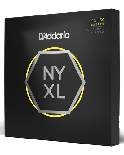 D'Addario 45-130 Regular Light 5-String Multiscale NYXL Bass Guitar Strings