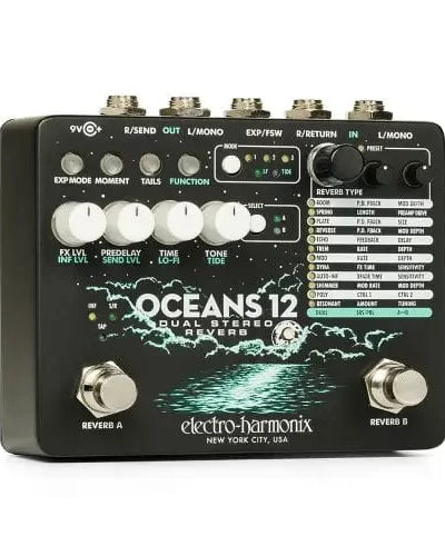 Electro-Harmonix Oceans 12 Dual Stereo Reverb Pedal