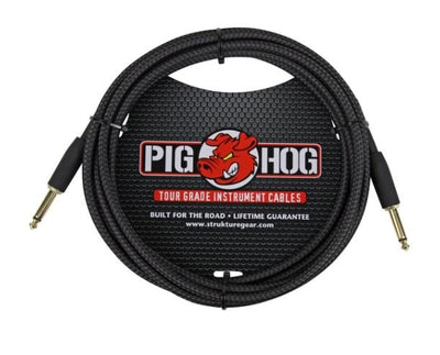 Pig Hog 10FT Straight Back in Black Instrument Cable