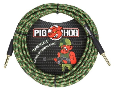 Pig Hog 20FT Straight Camo Instrument Cable