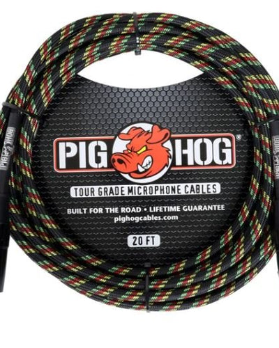 Pig Hog Rasta 20ft Mic Cable