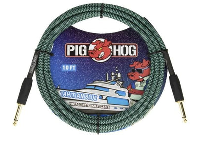 Pig Hog Tahitian Blue 10ft Instrument Cable