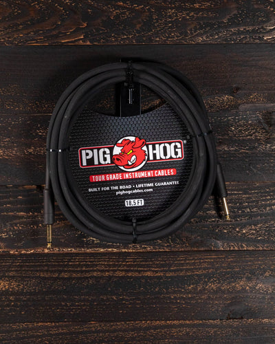 Pig Hog 18.5FT Straight Black Instrument Cable