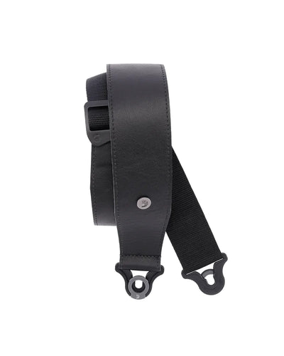 D'addario Locking Comfort Leather Guitar Strap 2.5" Black