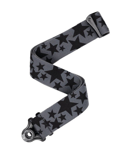 D'addario Auto-lock Strap Skater Stars Black/Gray