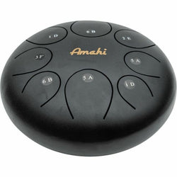 Amahi 10" Steel Tongue Drum Black w/Bag