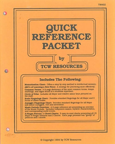 TCW Quick Reference Packet