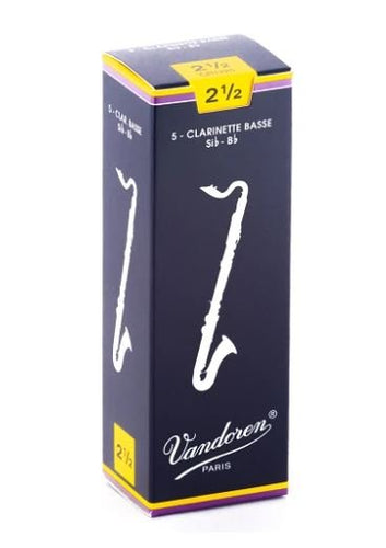 Vandoren Bass Clarinet Reeds Size 2.5 (5 Box)