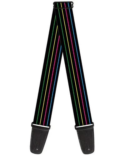 Buckle-Down Pinstripes Black/Multi Color