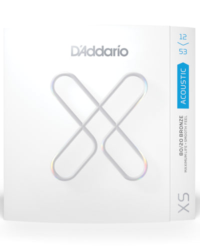 D'Addario 80/20 Bronze 12-53 Light XS Coated Acoustic Guitar Strings