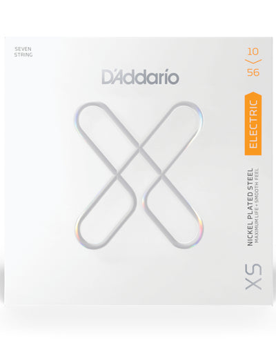 D'Addario XSE1056 XS Nickel Plated Steel Regular Light 7-String 10-56