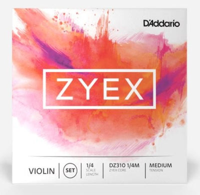 Zyex Violin 1/4 Scale Set Med Tension