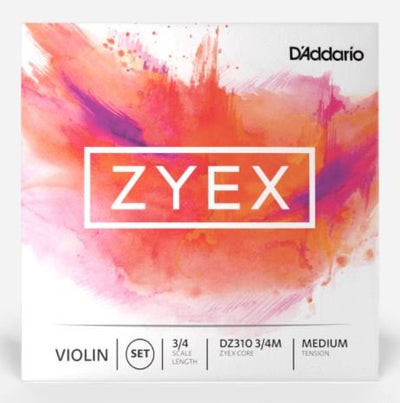 Zyex Violin 3/4 Scale Set Med Tension